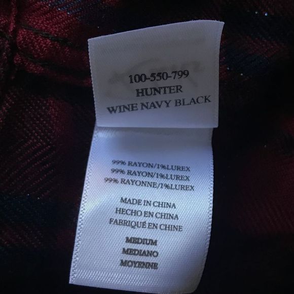 COPY - Rails Hunter Red Button Down Glittery Plaid Shirt - Picture 12 of 12